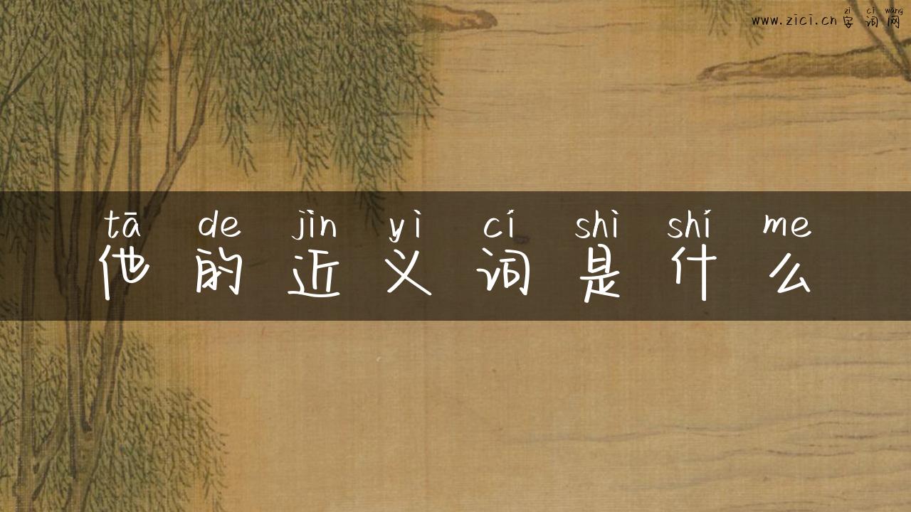 他的近义词是什么