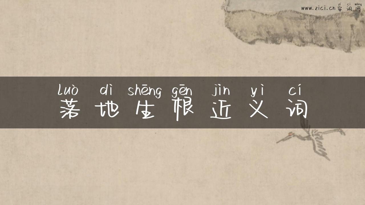 落地生根近义词