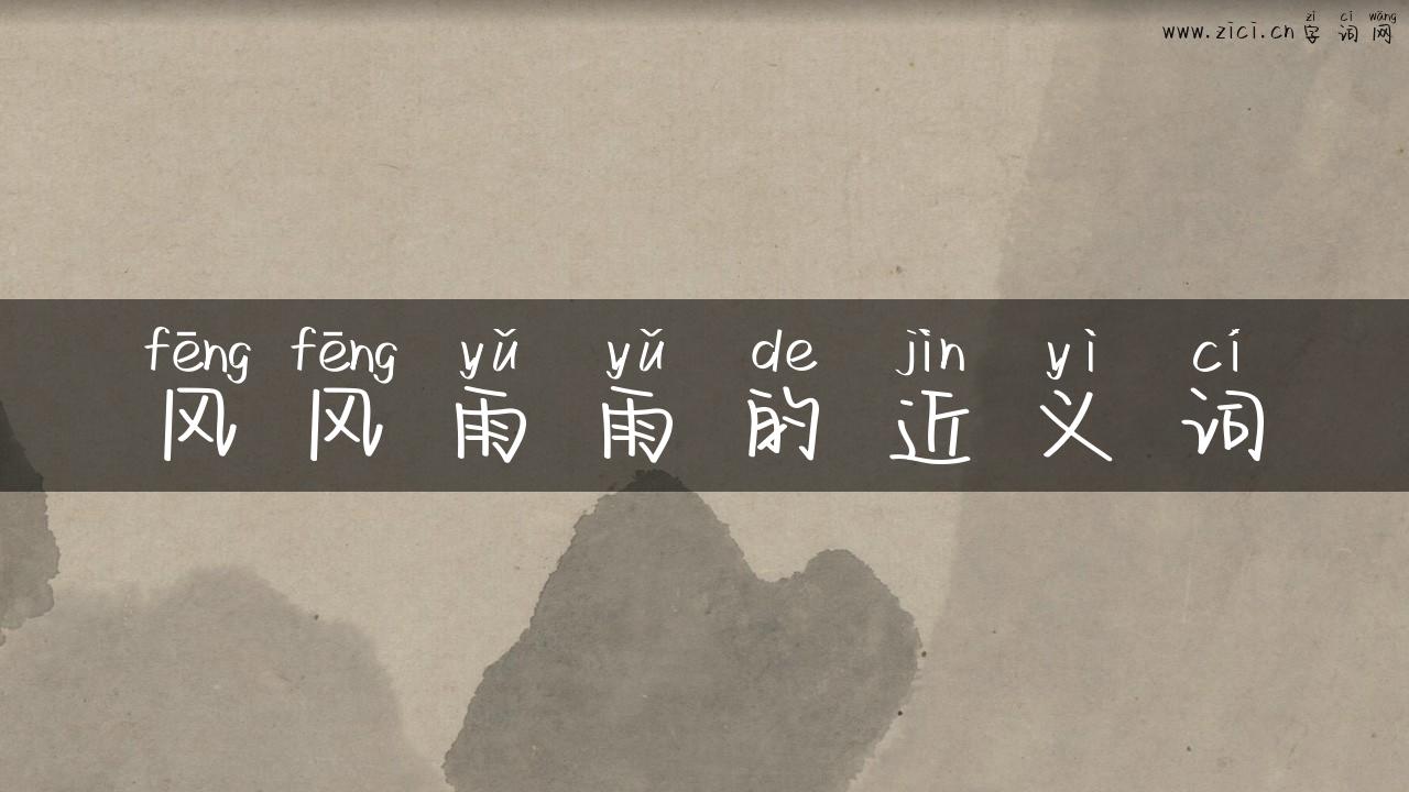 风风雨雨的近义词