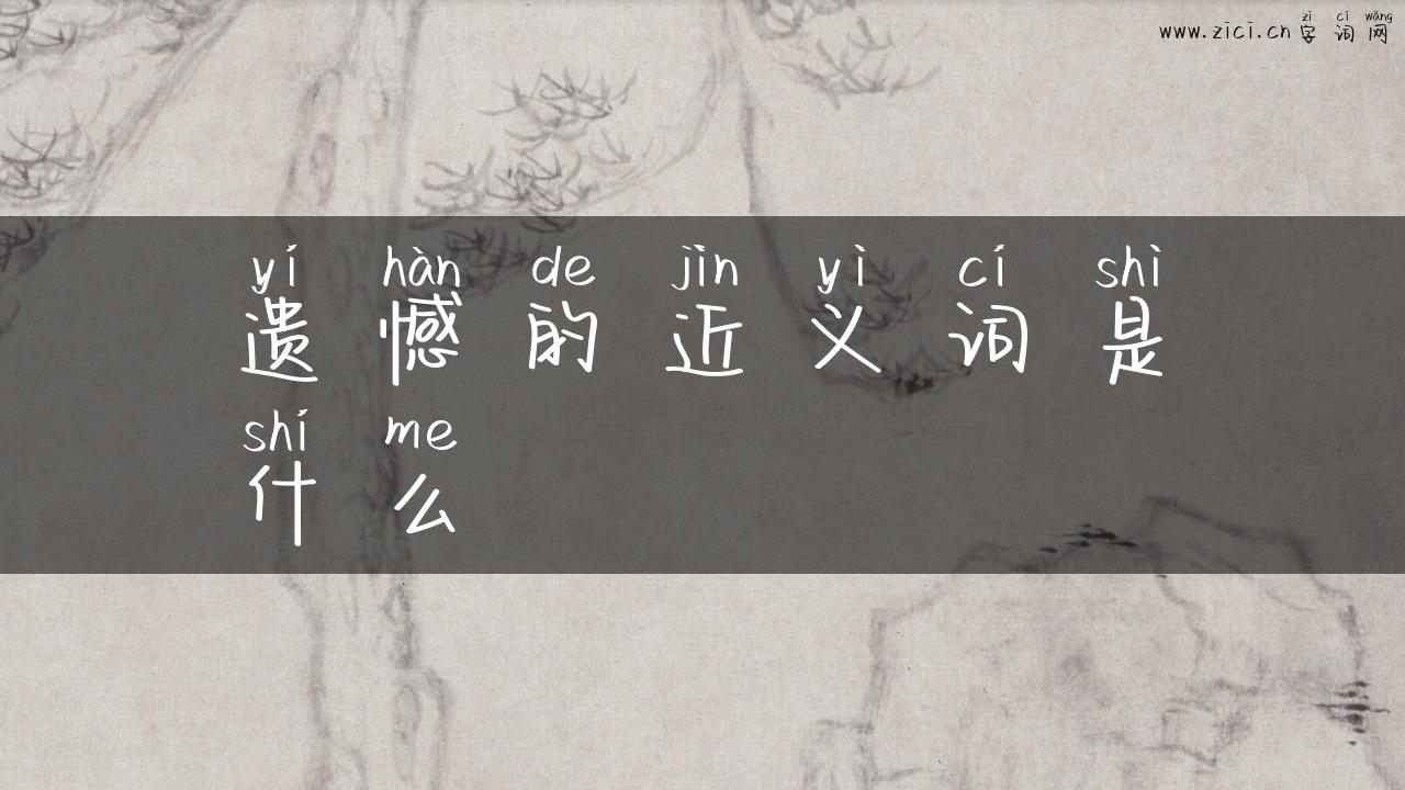遗憾的近义词是什么