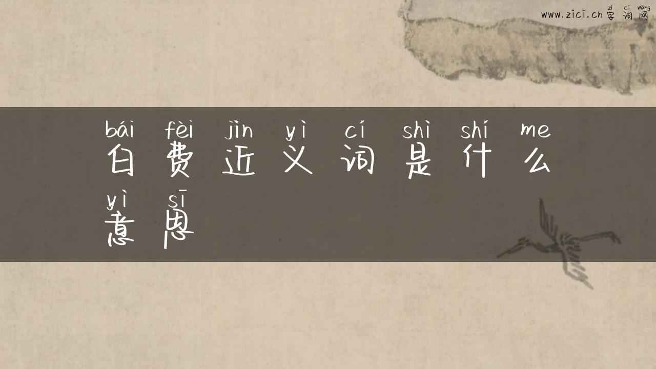 白费近义词是什么意思