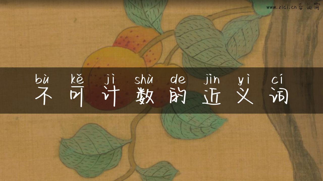 不可计数的近义词
