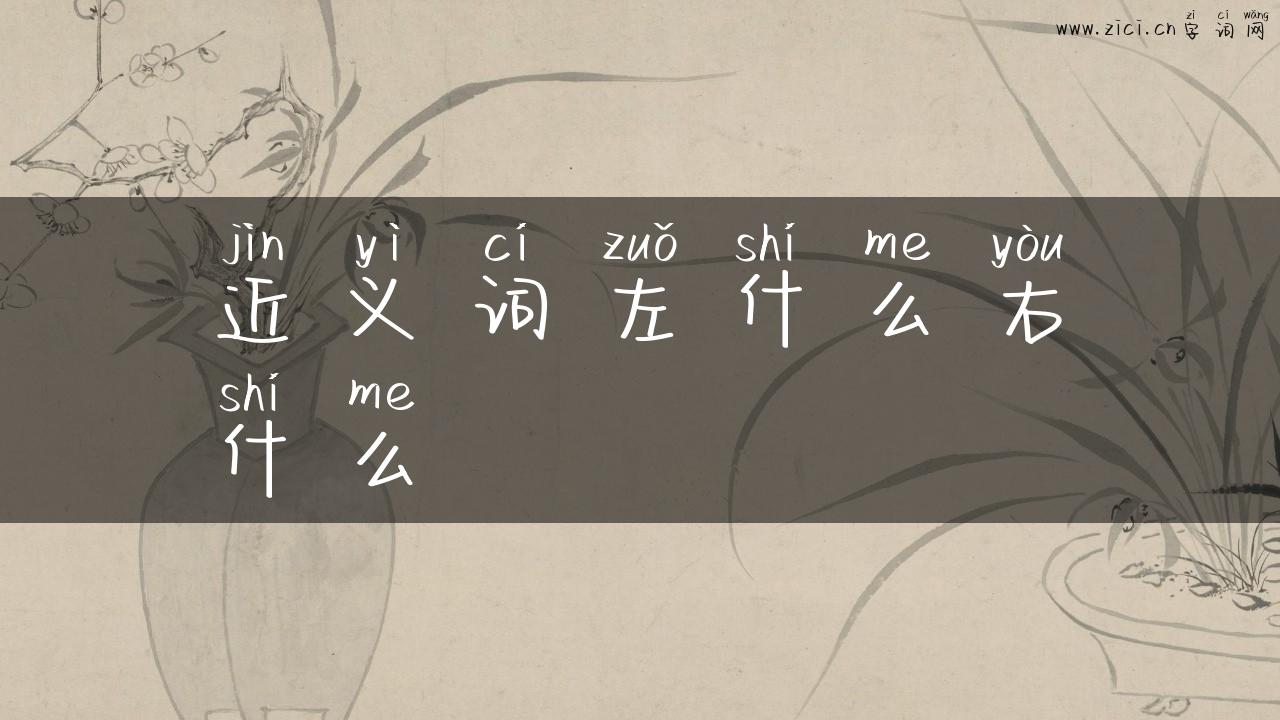 近义词左什么右什么