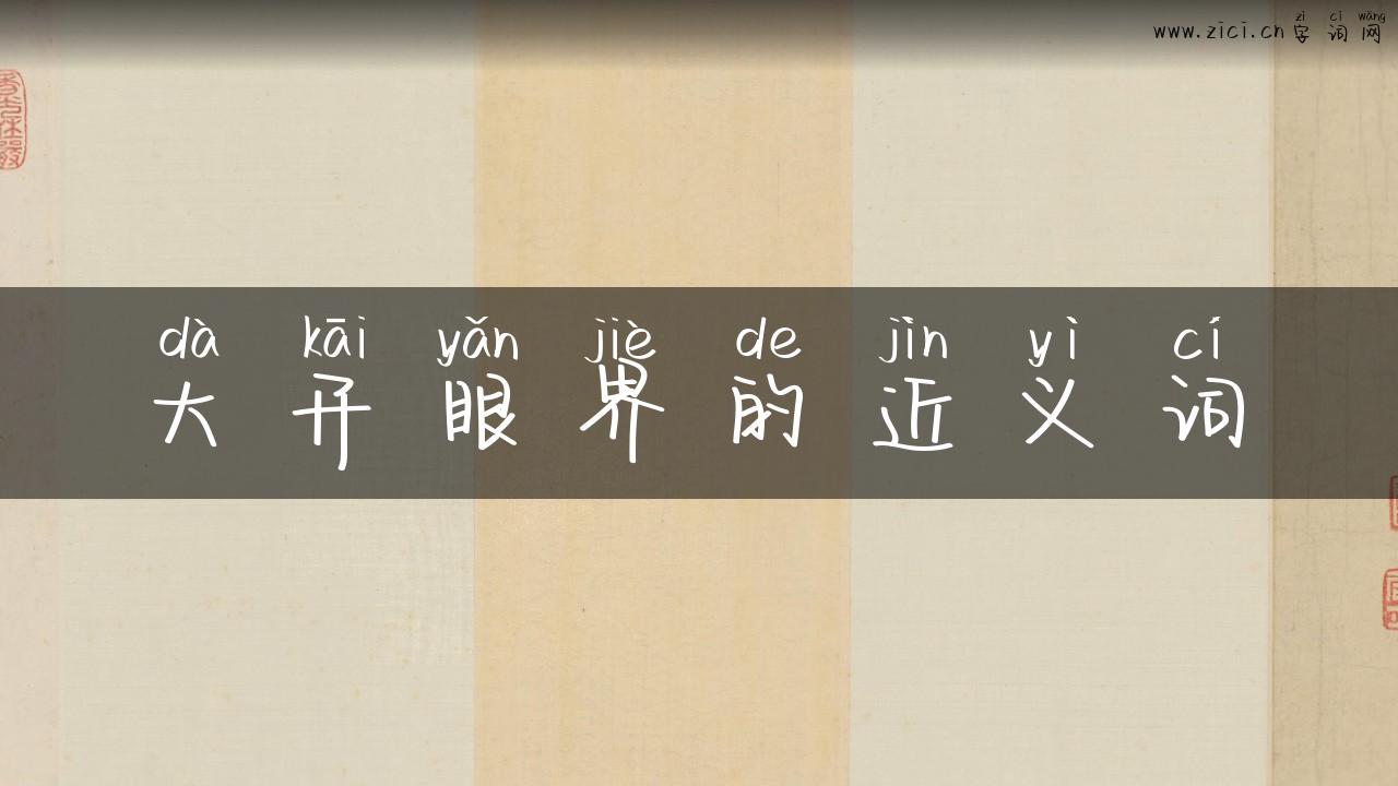 大开眼界的近义词