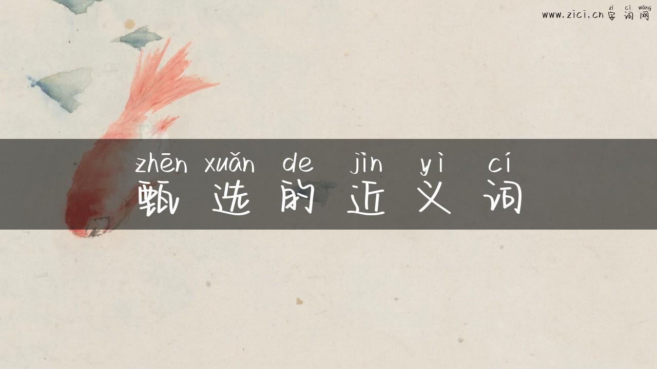 甄选的近义词