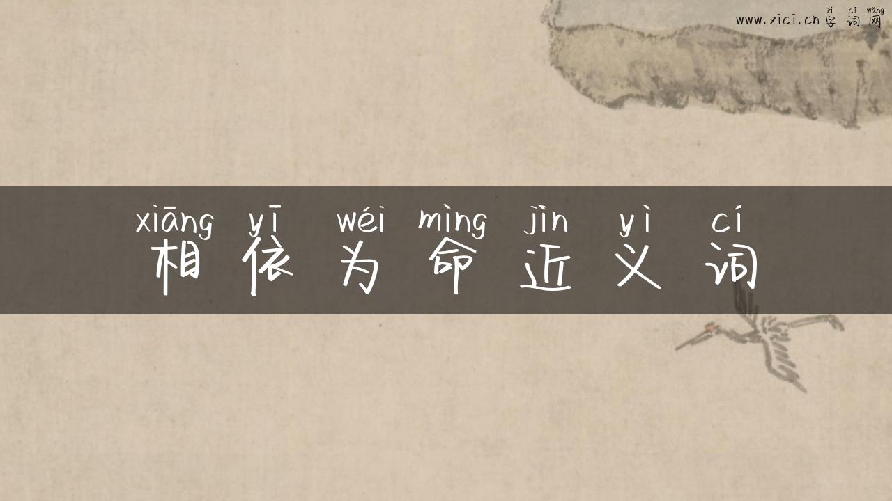相依为命近义词
