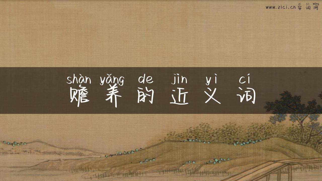 赡养的近义词