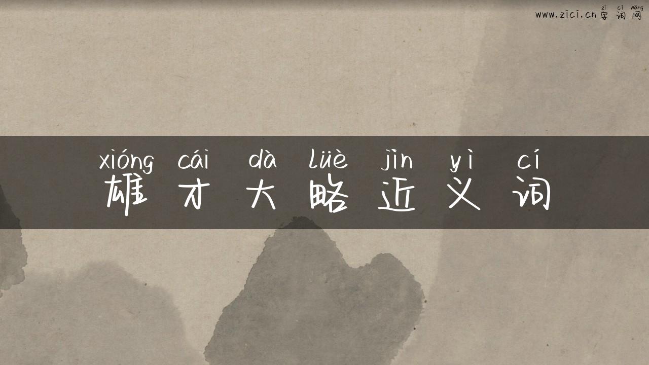 雄才大略近义词