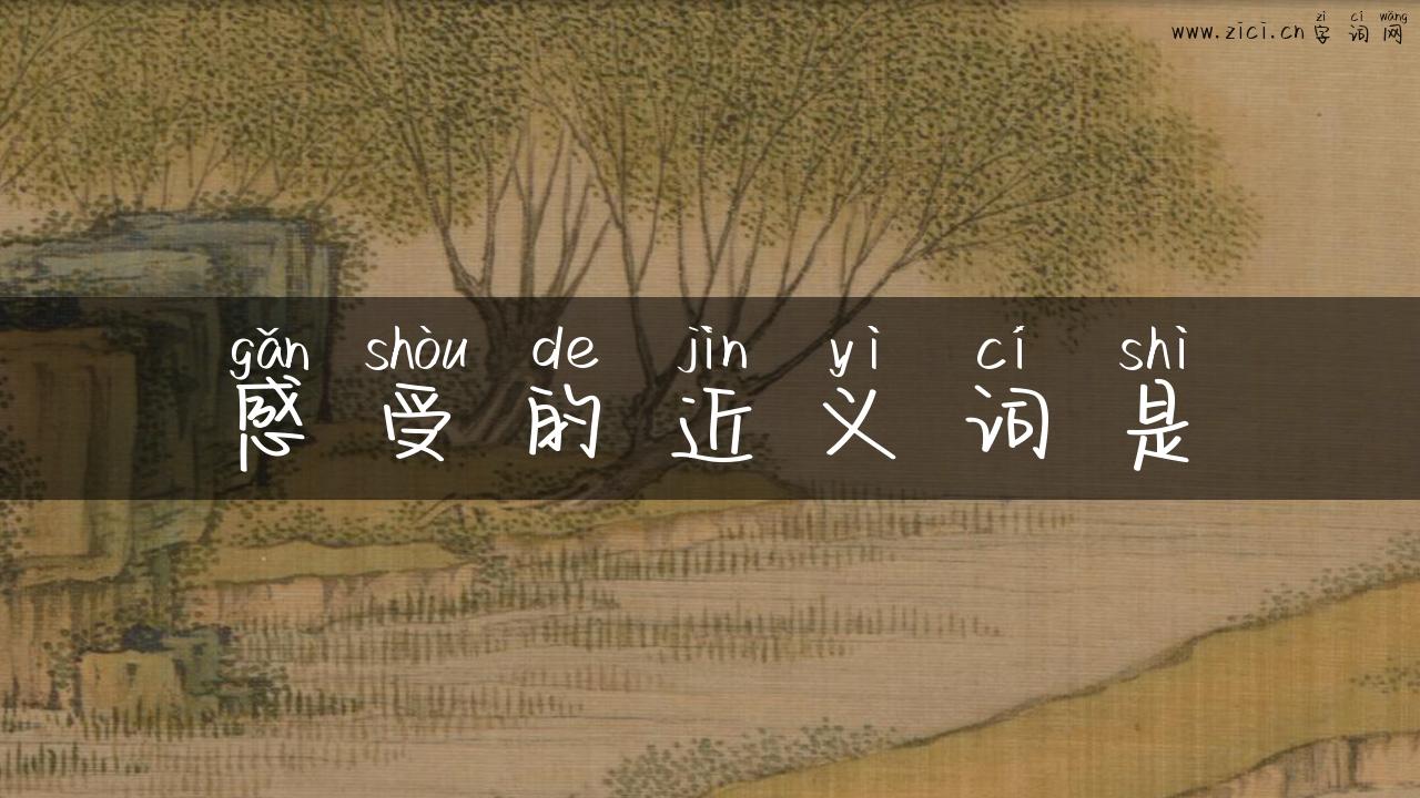 感受的近义词是