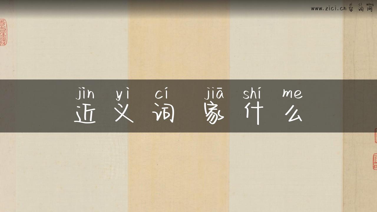 近义词 家什么
