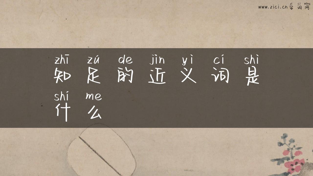知足的近义词是什么