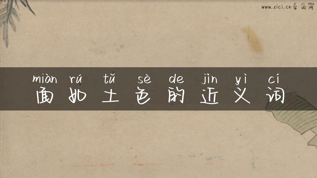 面如土色的近义词