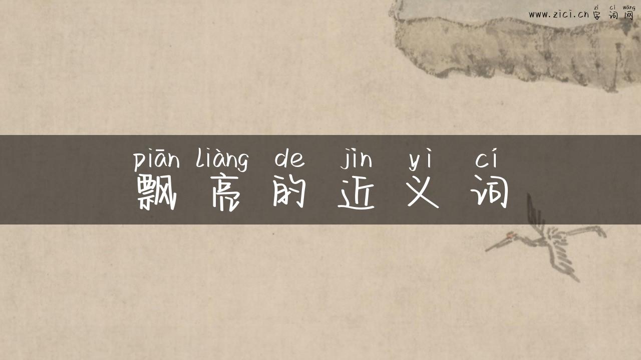 飘亮的近义词