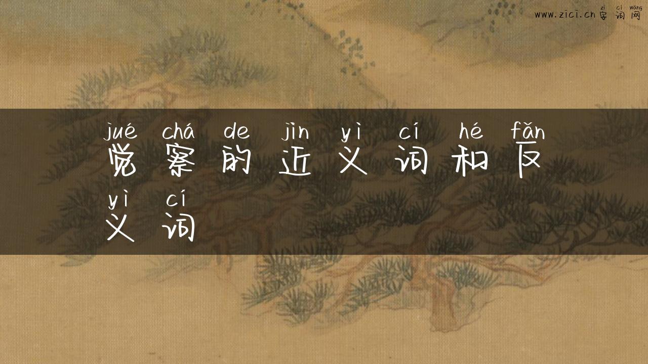 觉察的近义词和反义词