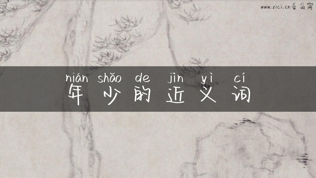 年少的近义词