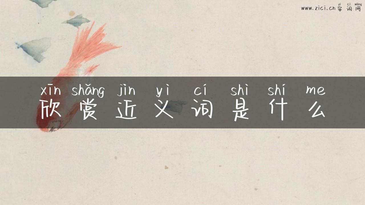欣赏近义词是什么