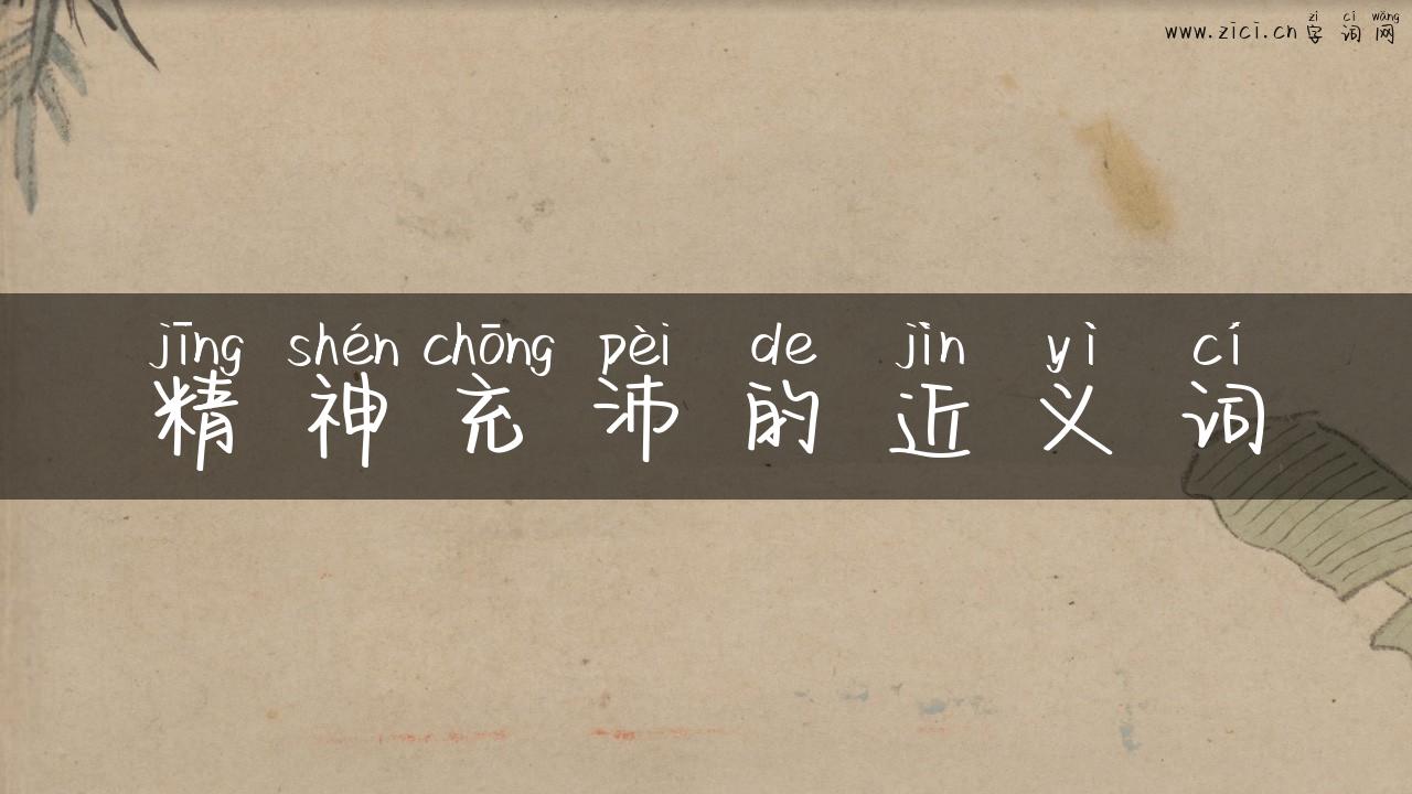 精神充沛的近义词