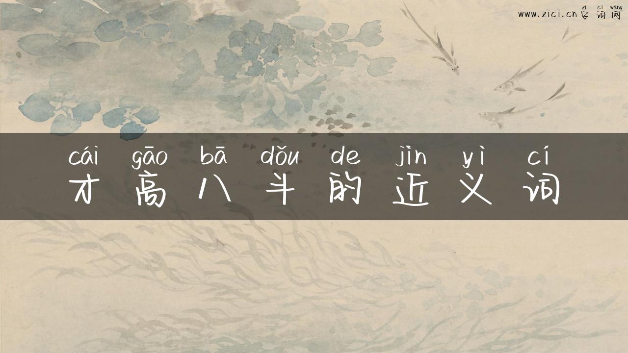 才高八斗的近义词