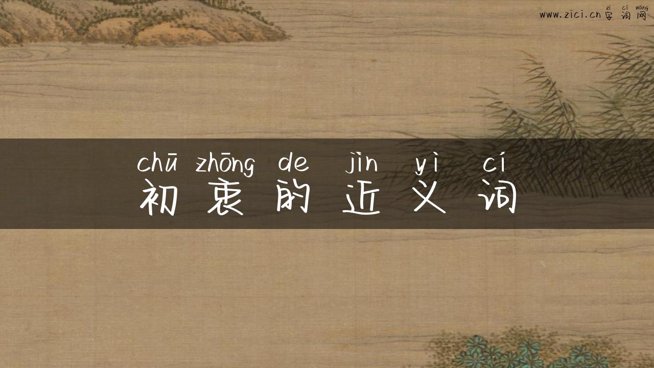 初衷的近义词
