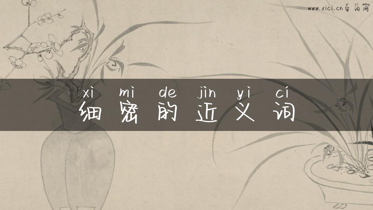 细密的近义词