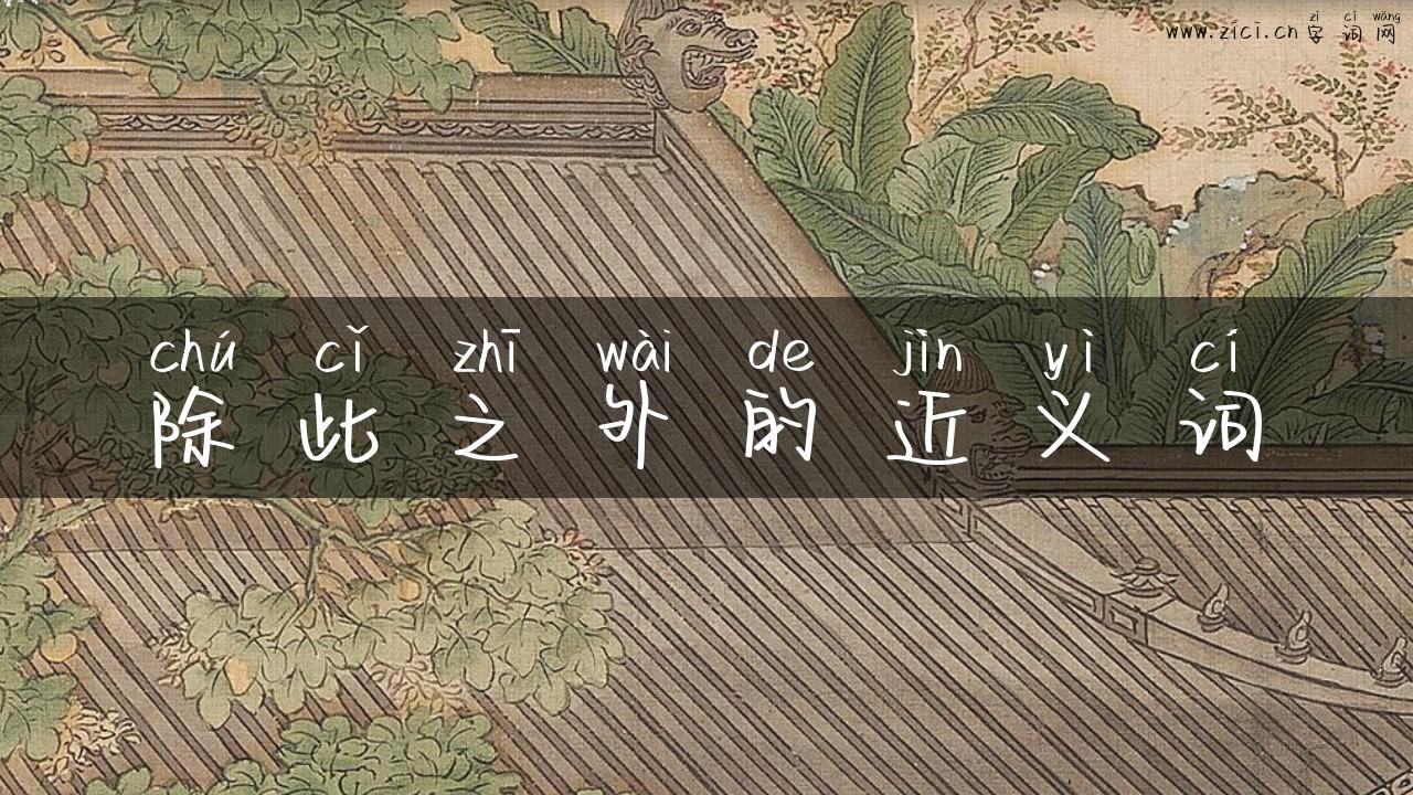 除此之外的近义词
