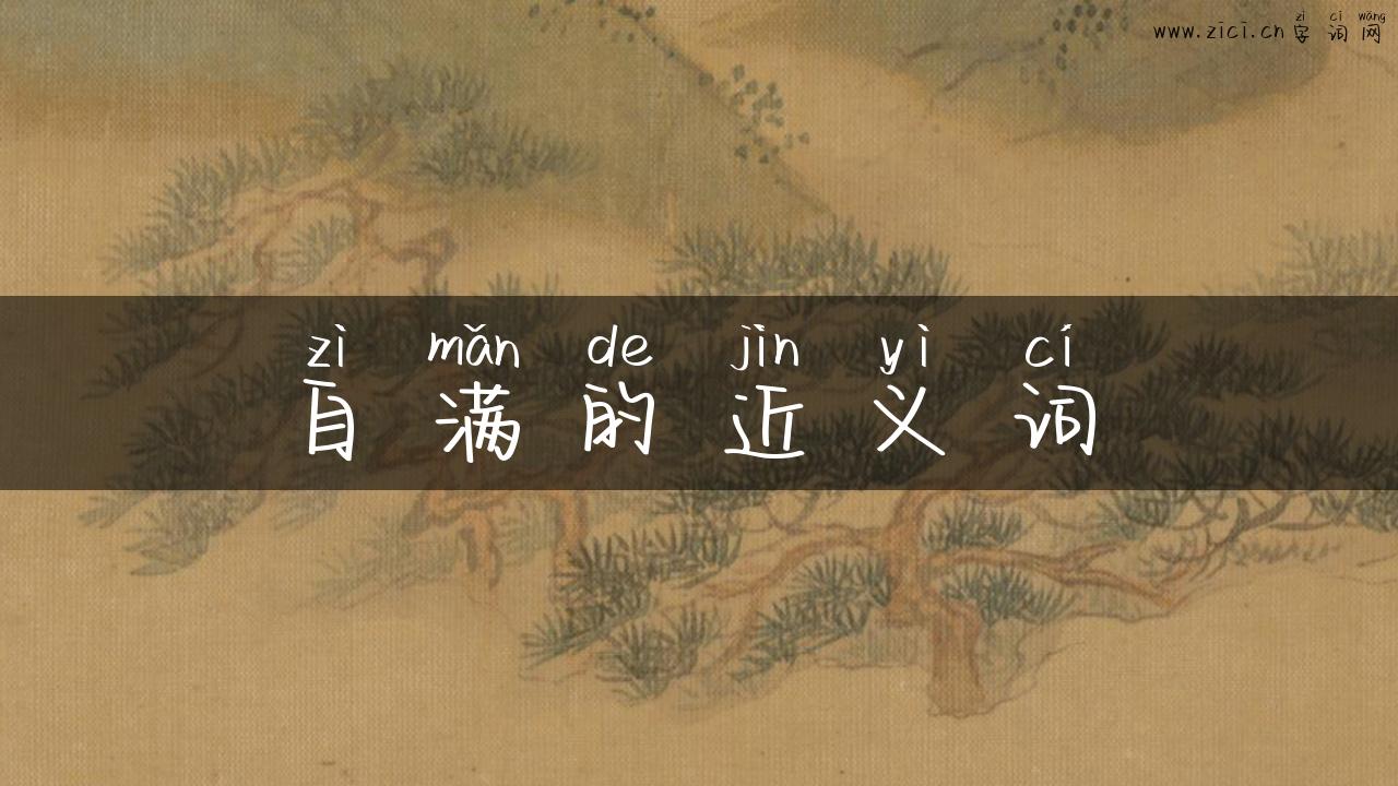 自满的近义词