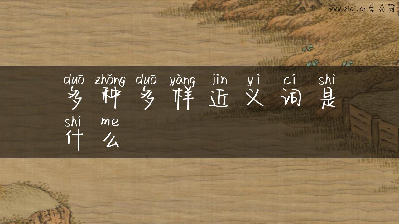 多种多样近义词是什么