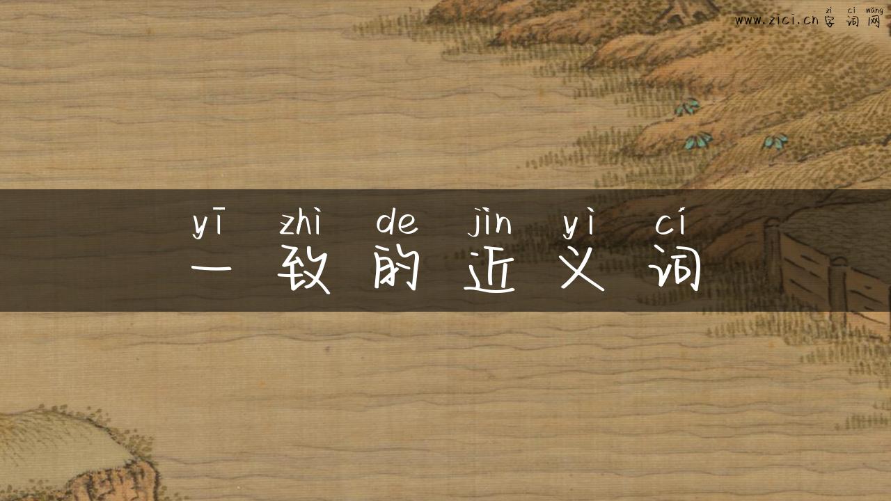 一致的近义词