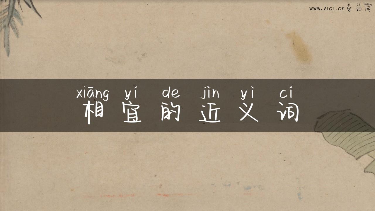 相宜的近义词