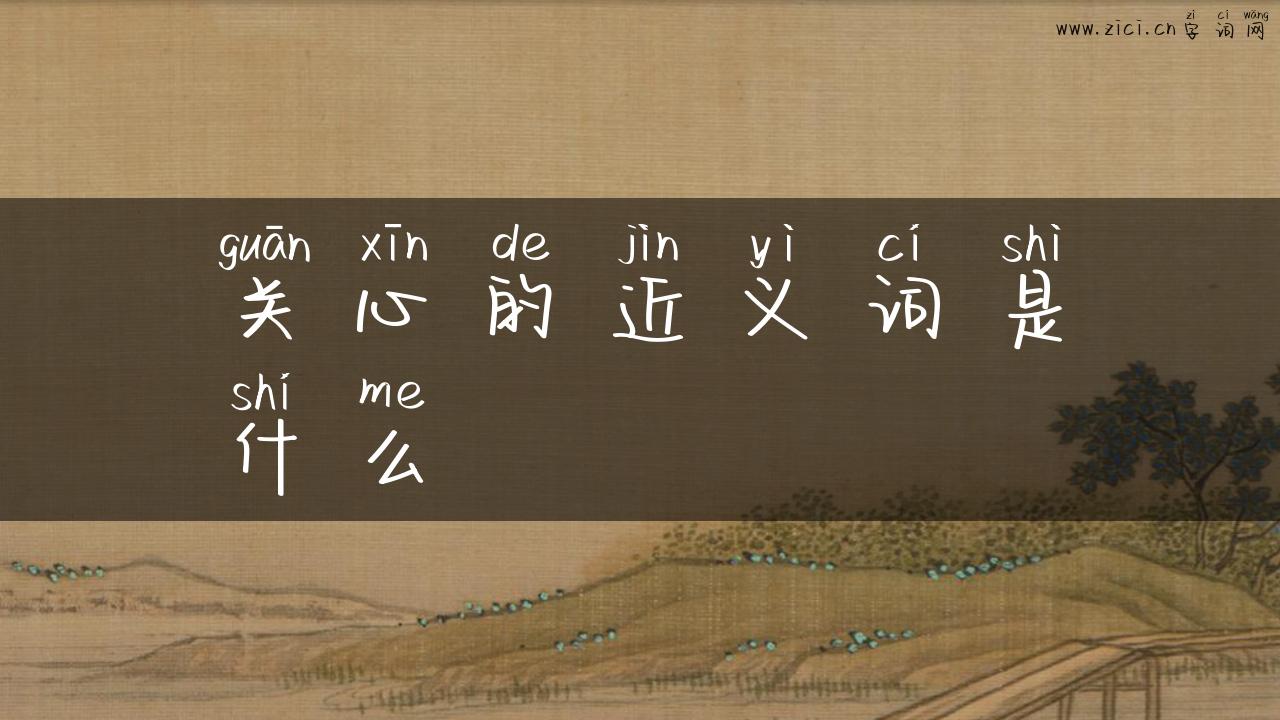 关心的近义词是什么