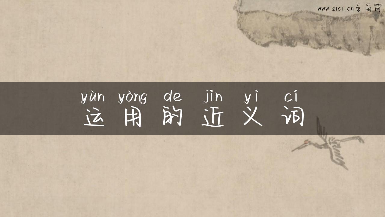 运用的近义词