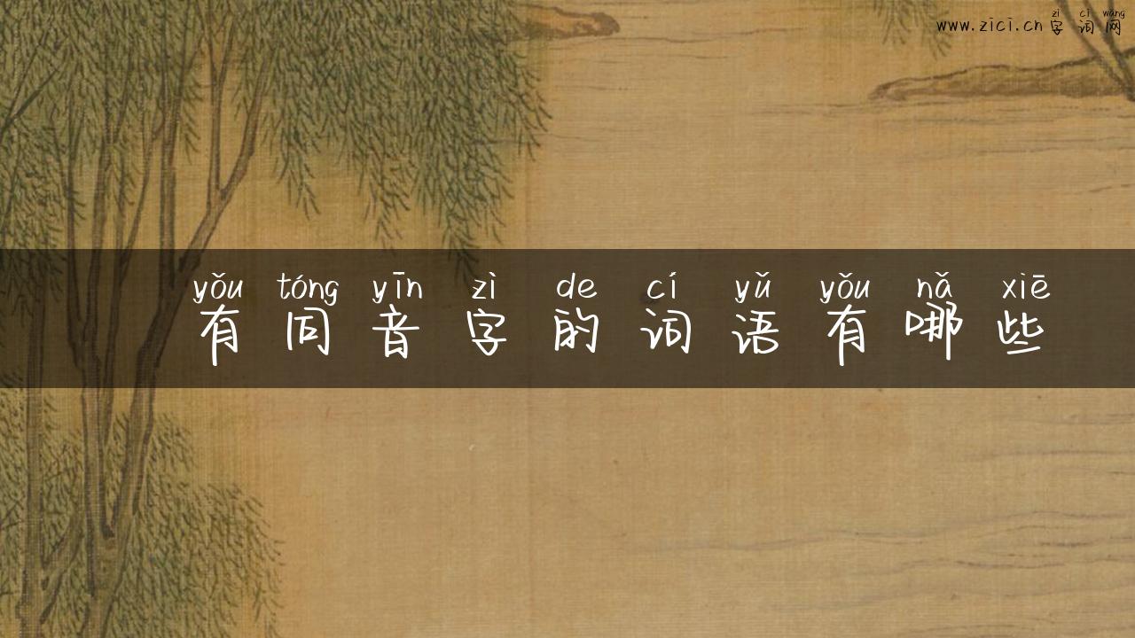 釆有同音字的词语有哪些