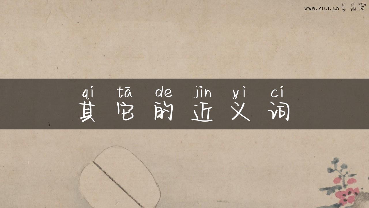 其它的近义词