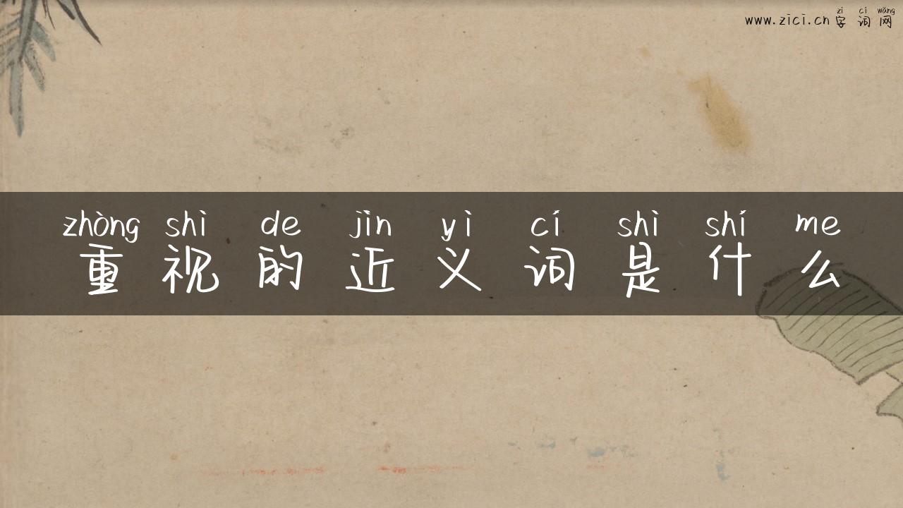 重视的近义词是什么