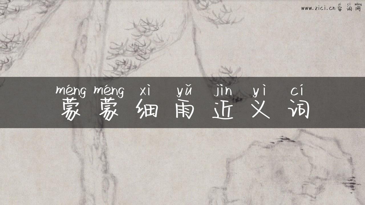 蒙蒙细雨近义词