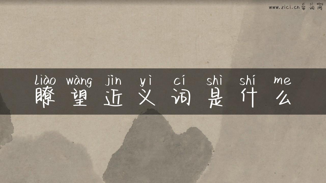 瞭望近义词是什么