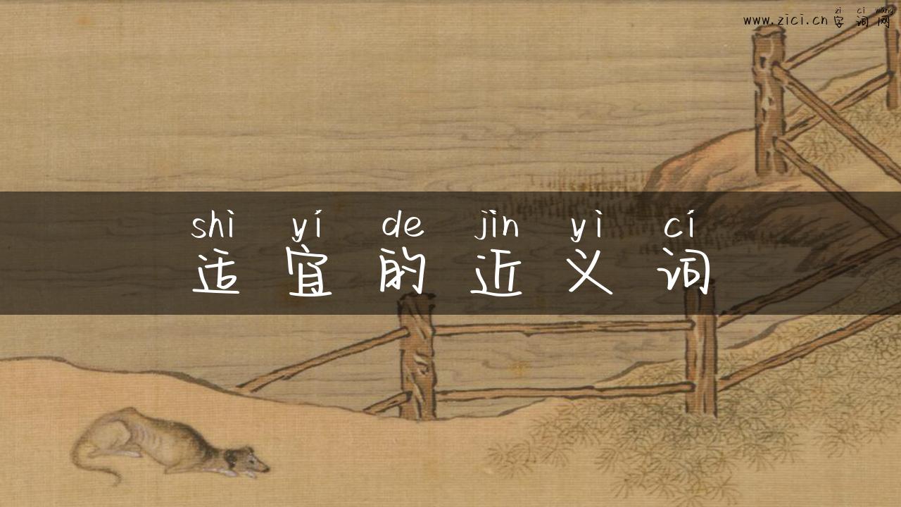 适宜的近义词
