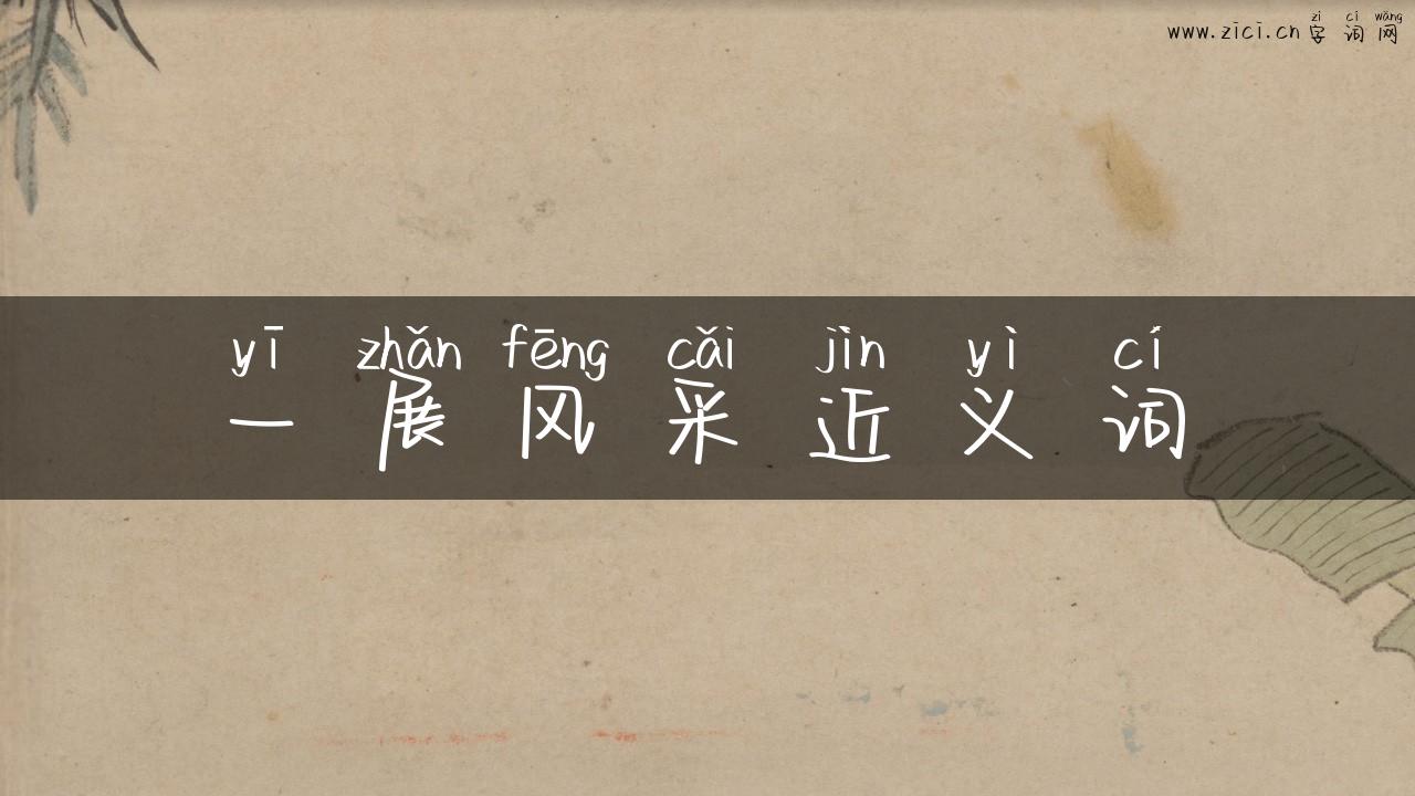 一展风采近义词