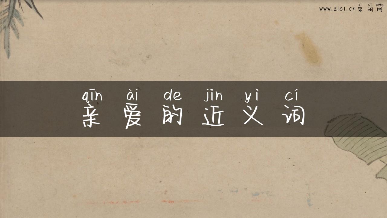 亲爱的近义词