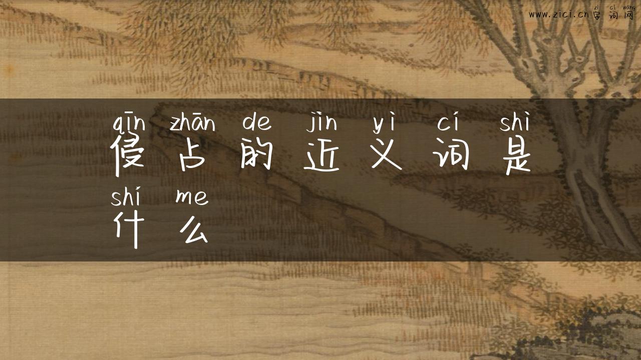 侵占的近义词是什么