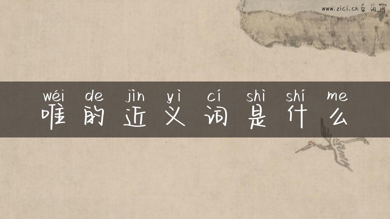 唯的近义词是什么