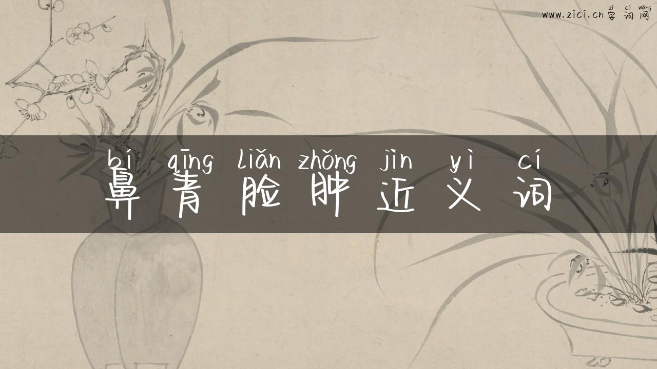 鼻青脸肿近义词
