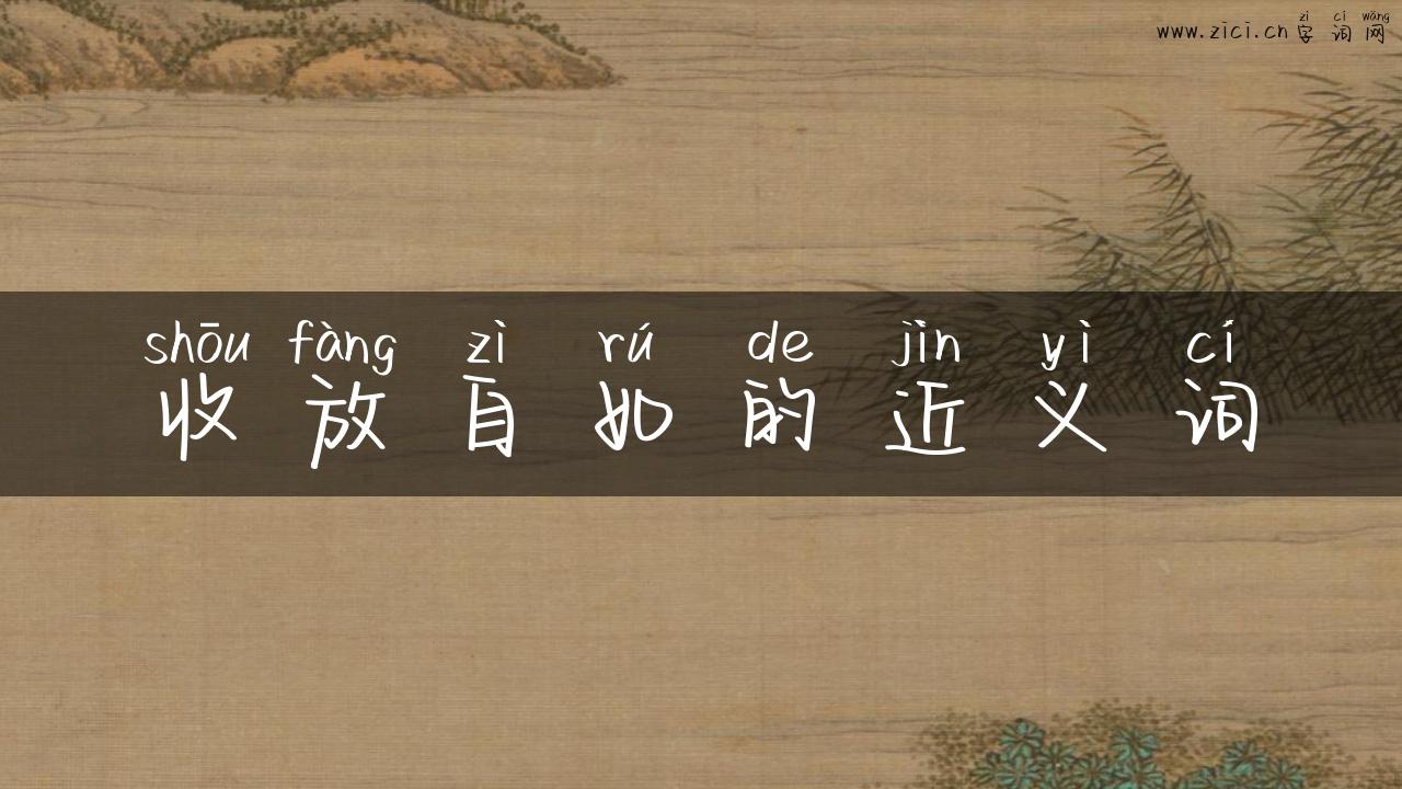 收放自如的近义词