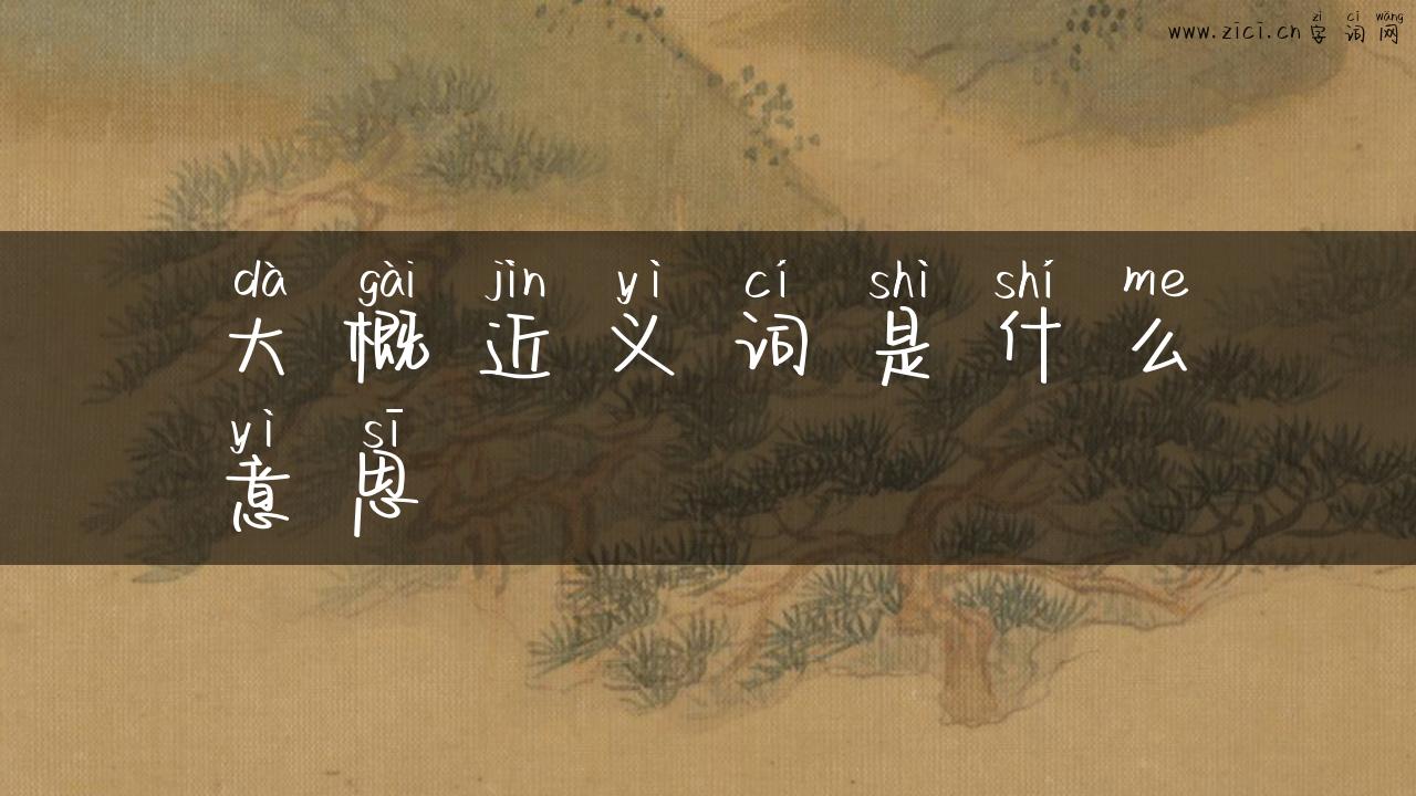 大概近义词是什么意思