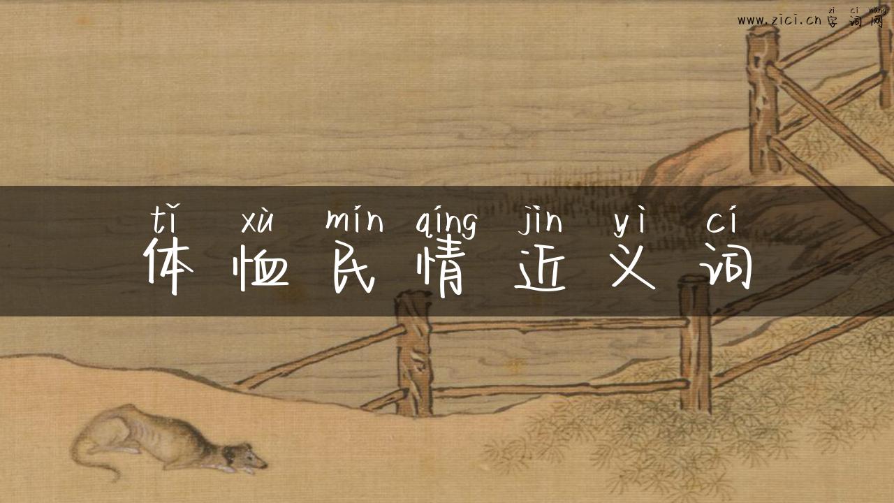 体恤民情近义词