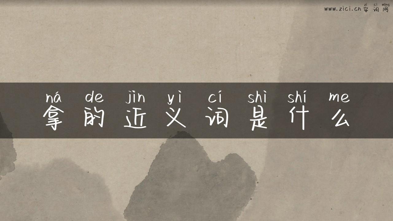 拿的近义词是什么