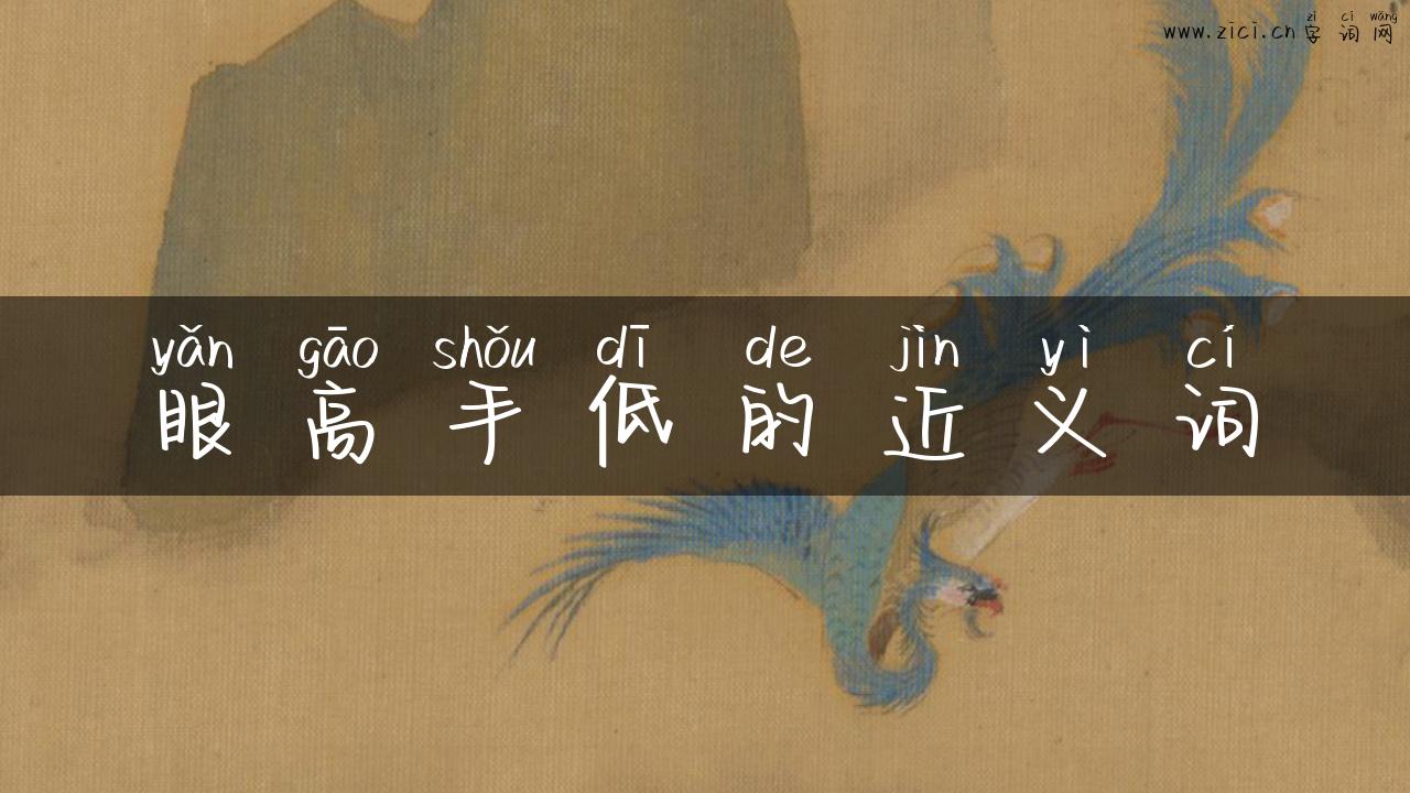 眼高手低的近义词