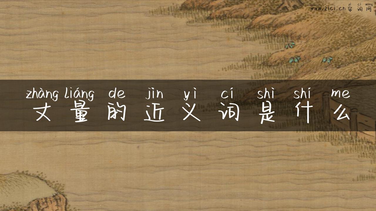 丈量的近义词是什么