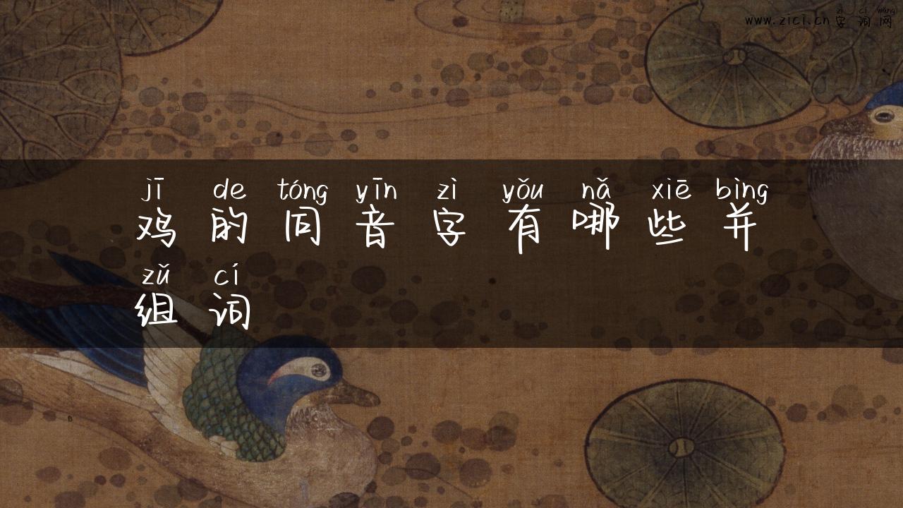 鸡的同音字有哪些并组词