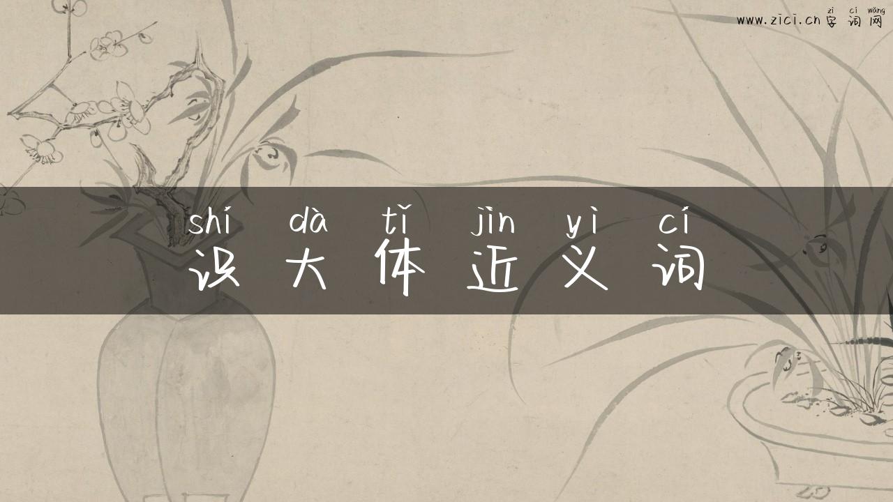 识大体近义词